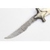 Camel Bone Chip Handle Knife Blade Dagger Khanjar Damascus Sakela Steel A716